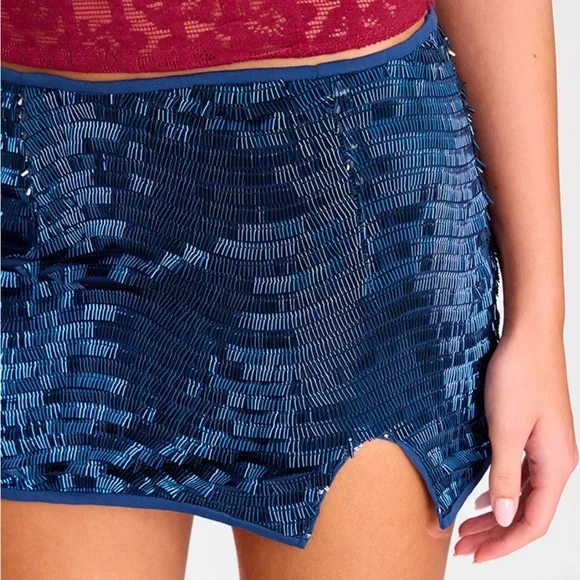 Blue Mini Skirt - Picture 5 of 5